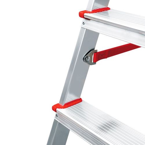 Стремянка 4 ступеней алюминиевая профессиональная с органайзером