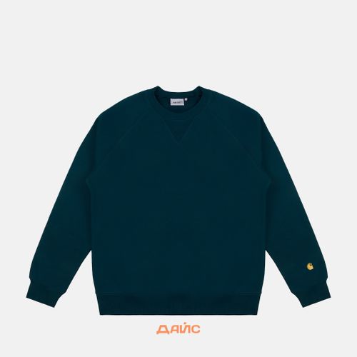 Толстовка мужская Carhartt WIP Chase Sweatshirt  артикул:I033660_duck_blue - купить в магазине Дайс