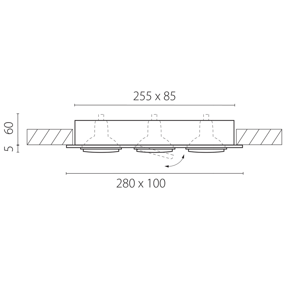 011613 Светильник SINGO X3 MR16/HP16 БЕЛЫЙ