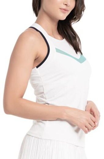 Женский топ теннисный Lucky in Love Cool Urbana V.I.P. Tank w/Bra - белый