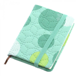 Записная книжка, А7, Alingar, 7БЦ, ПВХ, на резинке, клетка, 96 л., "Шары", зеленый