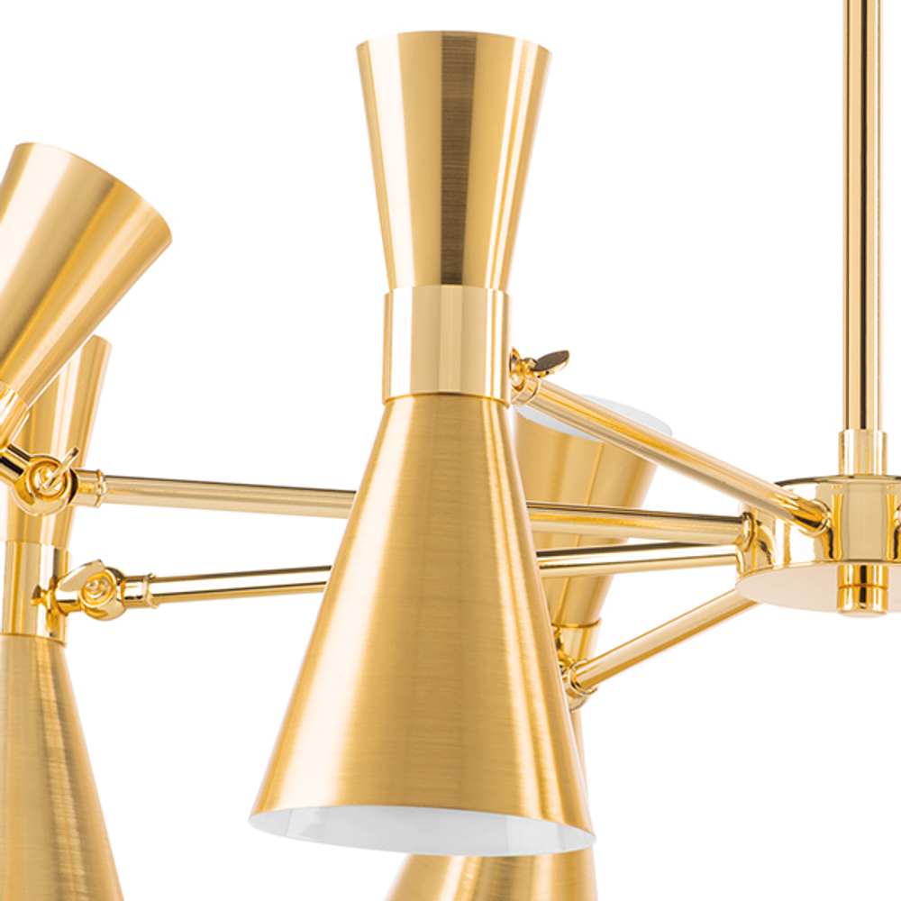 816081 Люстра DUMO 8х40W E14 ЛАТУНЬ/ЗОЛОТО