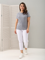 Футболка Фкл-192/оливковый-голубыецветы