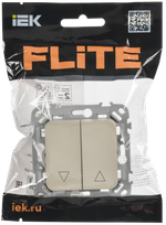 FLITE Выключатель жалюзи 10А ВЖ52-2-0-ФлСл сливочный IEK