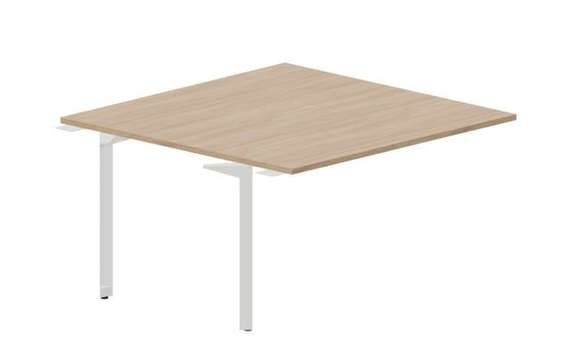 Составной стол на 2 рабочих места 138х136,6х75см (без отверстий) - приставной элемент