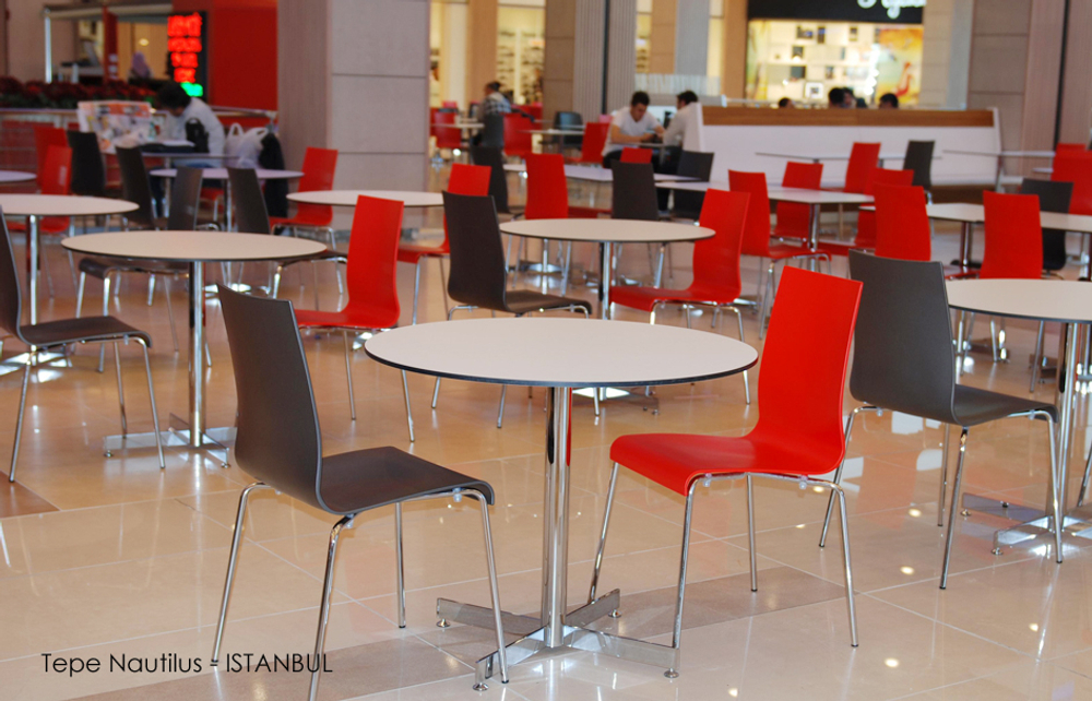 Стул пластиковый Papatya Icon-S, хромированный, антрацит