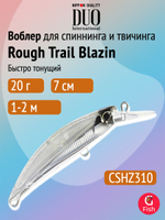 Воблер для рыбалки DUO Rough Trail Blazin 70, ANAZ173 Sagoshi Blue Pink Zebra, 70 мм, 20 г, быстро тонущий, минноу