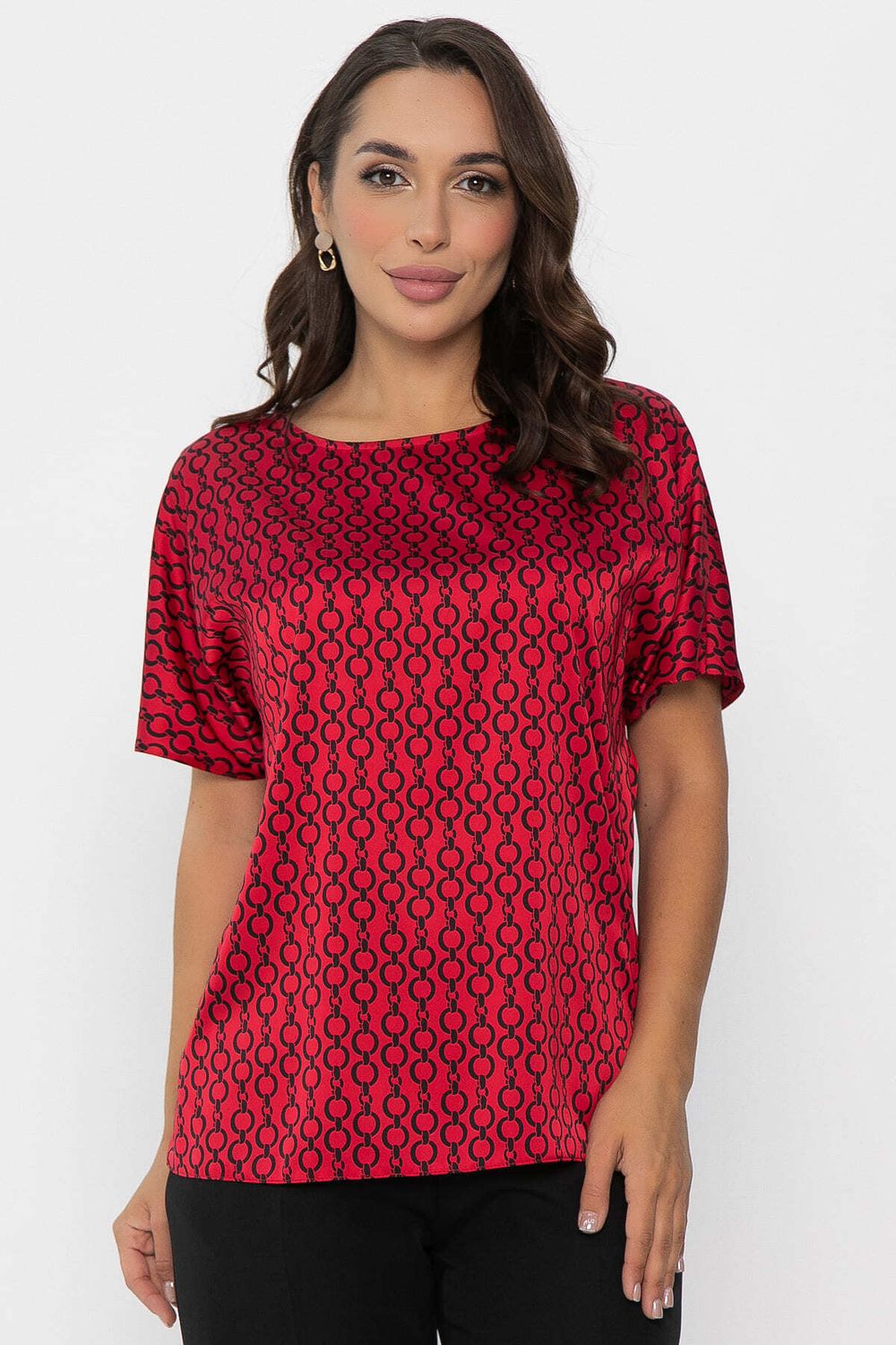 Блуза Морган (красная/цепи) Б14087-16М LT Collection