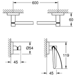 Набор аксессуаров для ванной Grohe Essentials 40775001 Хром