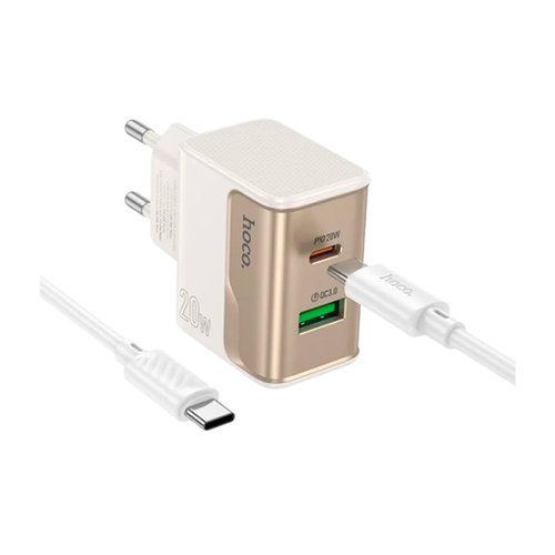 Зарядное уст.Hoco CS71A 1USB+1Type-C 3.0A (сетевое)