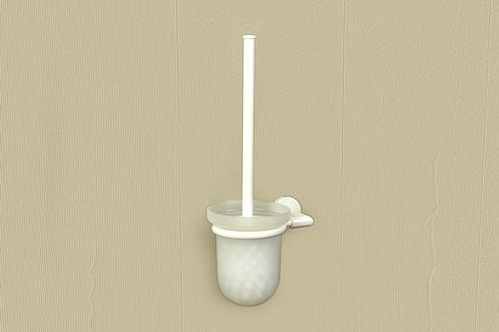 Ёршик туалетный настенный замак/стекло LINE 16518.W белый