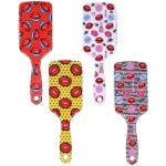 Расческа массажная прямоугольная форма «КОЛЛЕКЦИЯ ИМАНИ - ЛИНА», микс 4 дизайна, 24*7,5см (PVC упаковка)