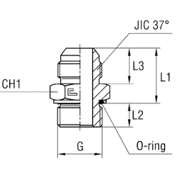 Штуцер FH JIC 1.7/8" BSP 1.1/2"