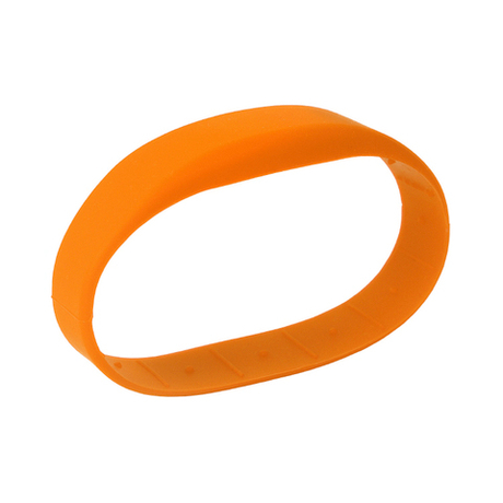 Перезаписываемый RFID браслет T5577 “OFFICE TEMIC” ОРАНЖЕВЫЙ, без застежки