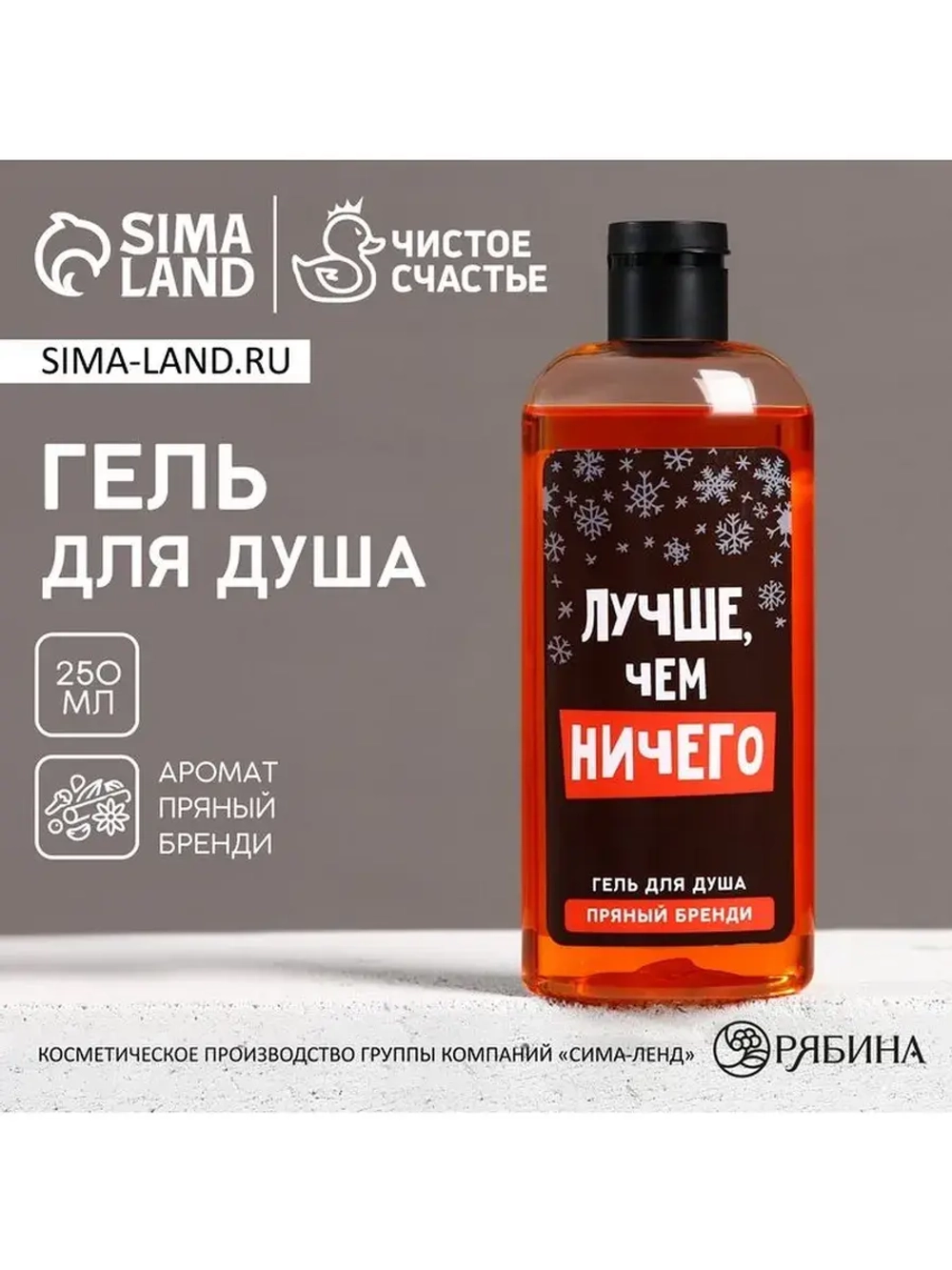Гель для душа «Лучше, чем ничего», 250 мл, аромат пряного бр