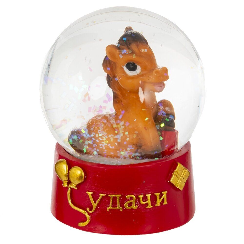 GAEM Фигурка декор в стекл шаре "Лошадка", L7 W7 H8 см, 2в.