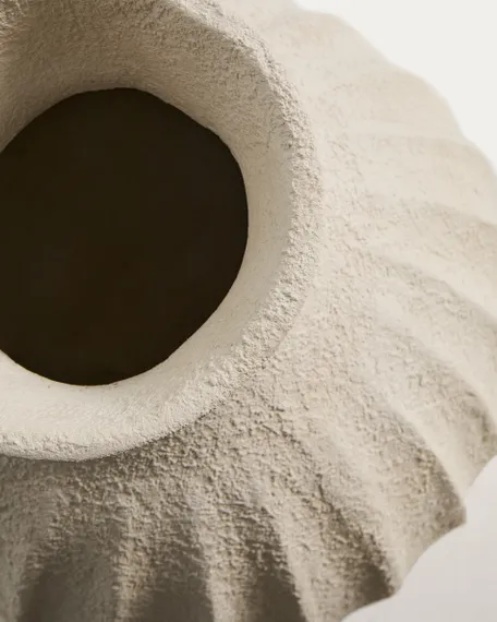 Ваза Arquena из папье-маше бежевого цвета, 67 см