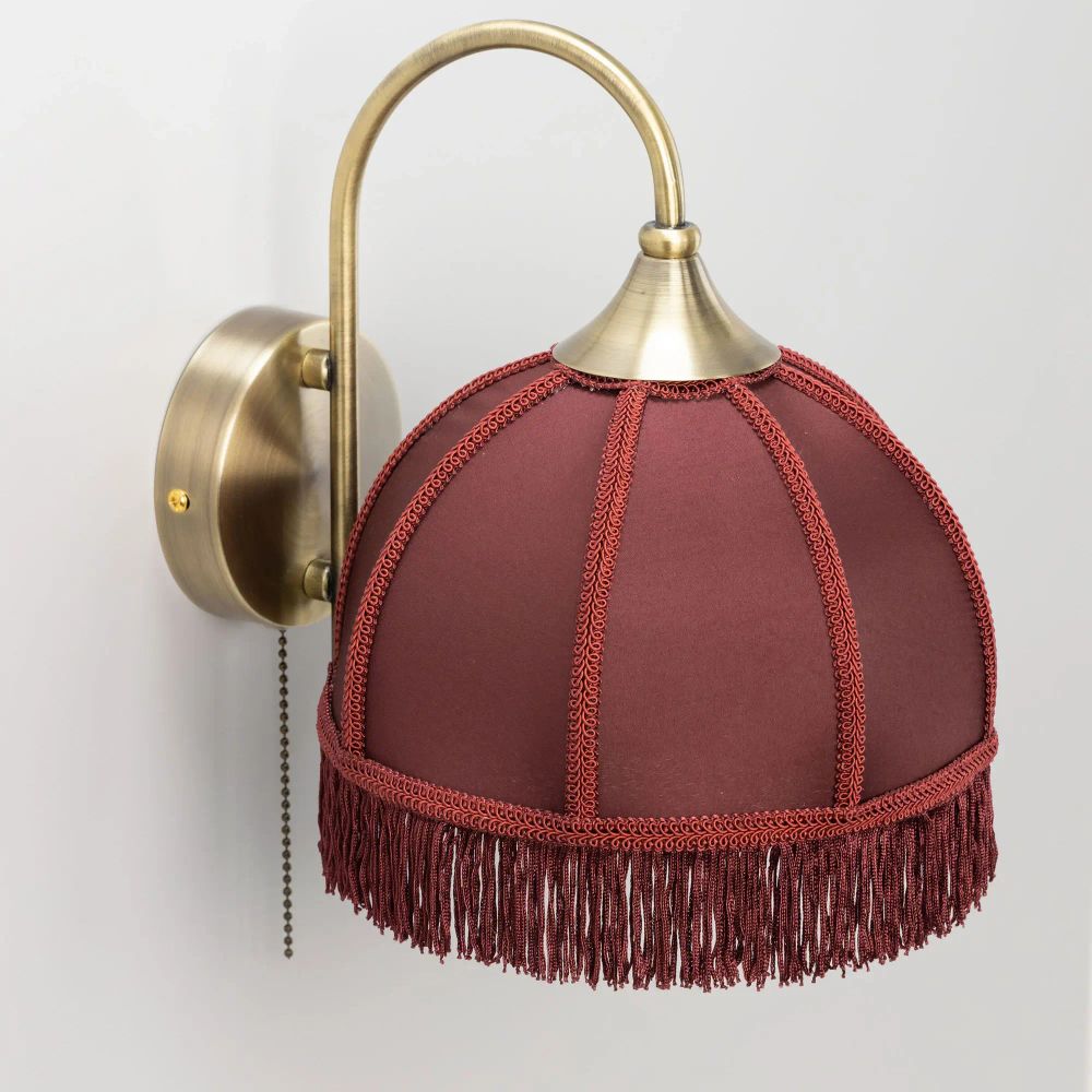 Citilux Базель CL407313 Бра с бордовым абажуром и выключателем