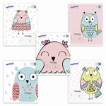 Тетрадь 12 л. ЮНЛАНДИЯ клетка, обложка картон, "СОВУШКА", 105627