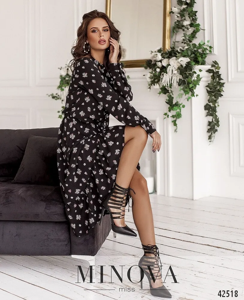 Платье 2117-лавандовый-цветок Minova