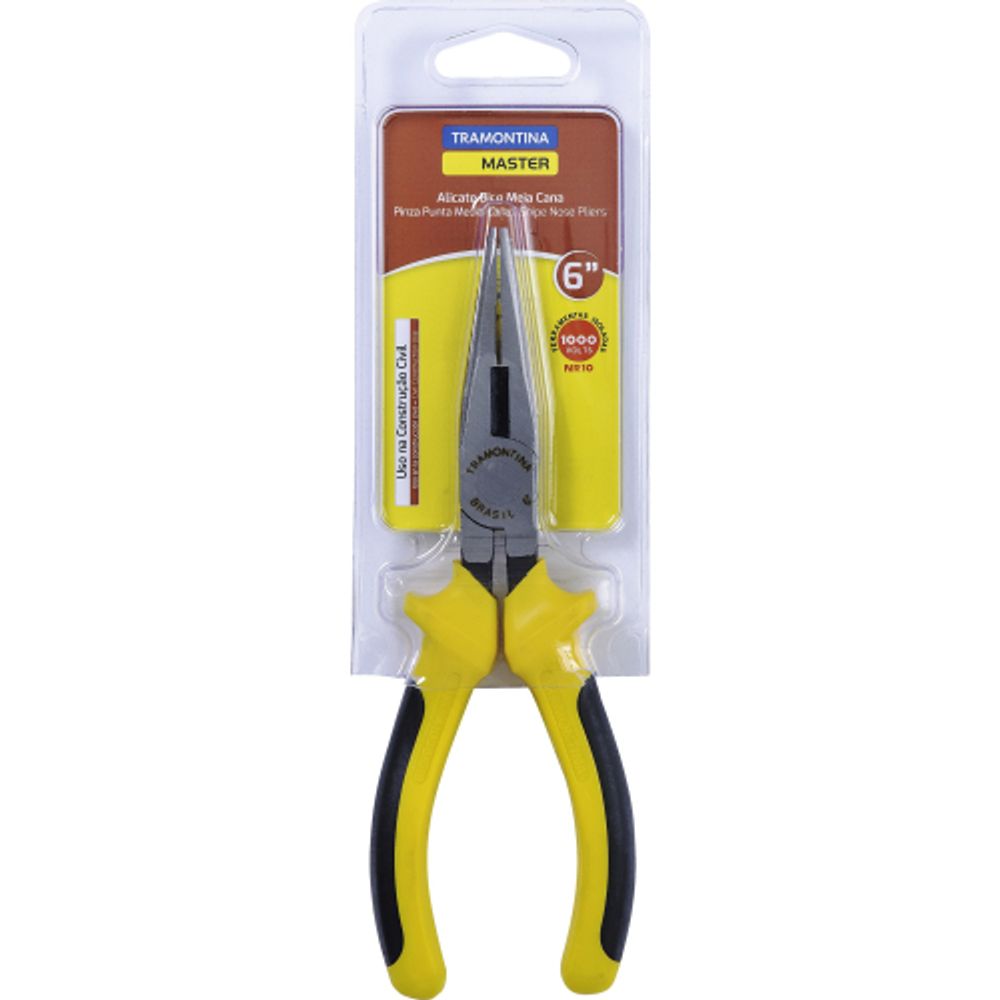 Длинногубцы Tramontina 41008/116 комбинированные 150 мм, с изоляцией 1000 В | Tramontina