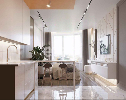 Уютная студия с видом парк