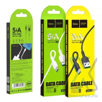 Кабель HOCO X33 USB-Type-C 5A 1м PVC Black