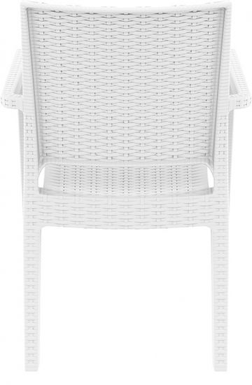 Кресло пластиковое плетеное Ibiza белое