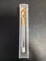 Метчик машинно-ручной М10х1.0 DIN 374 HSSE для глухих отверстий с винтовой канавкой с покрытием TiN