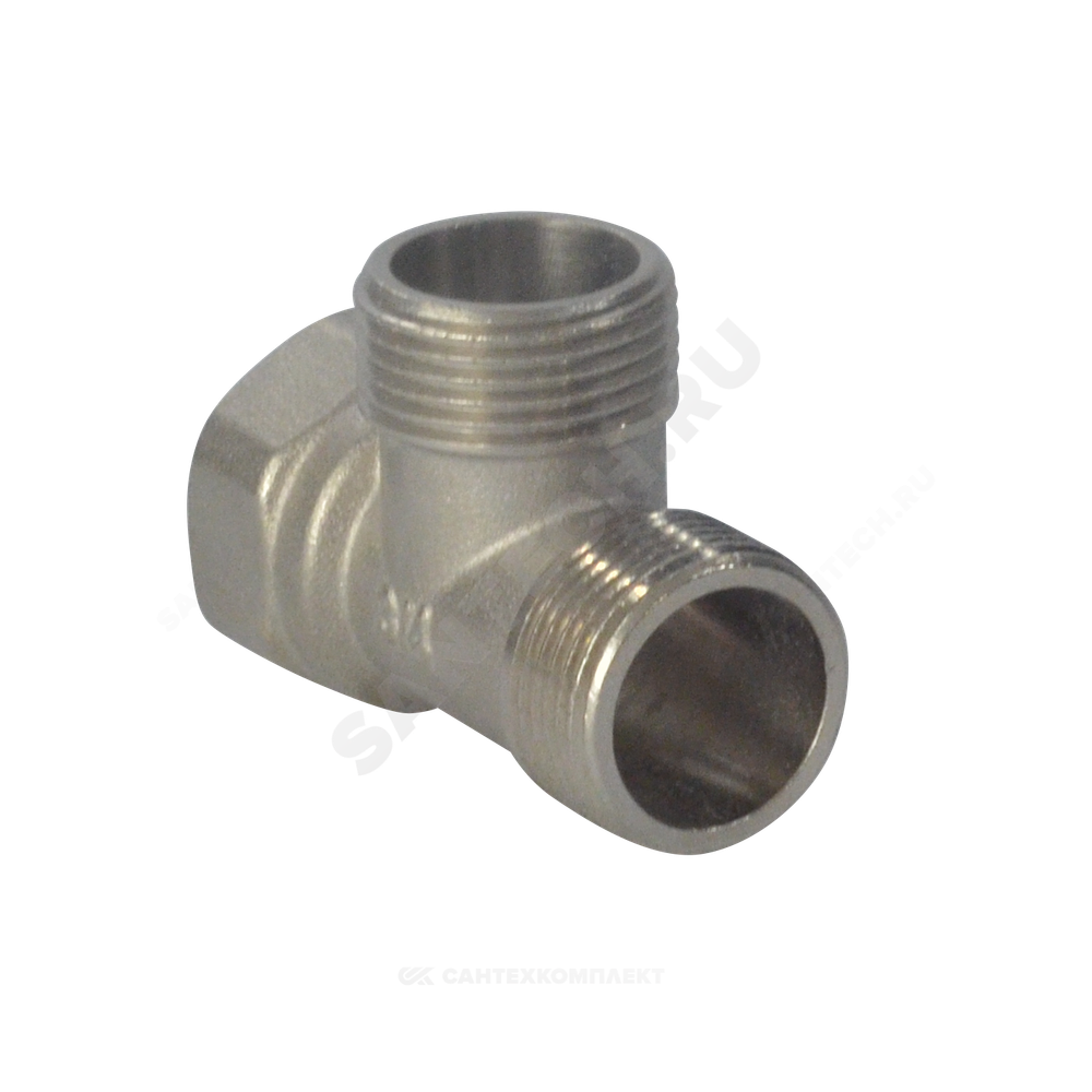 Тройник латунь никель Ду 20 (3/4") НР/НР/ВР SantechSystems