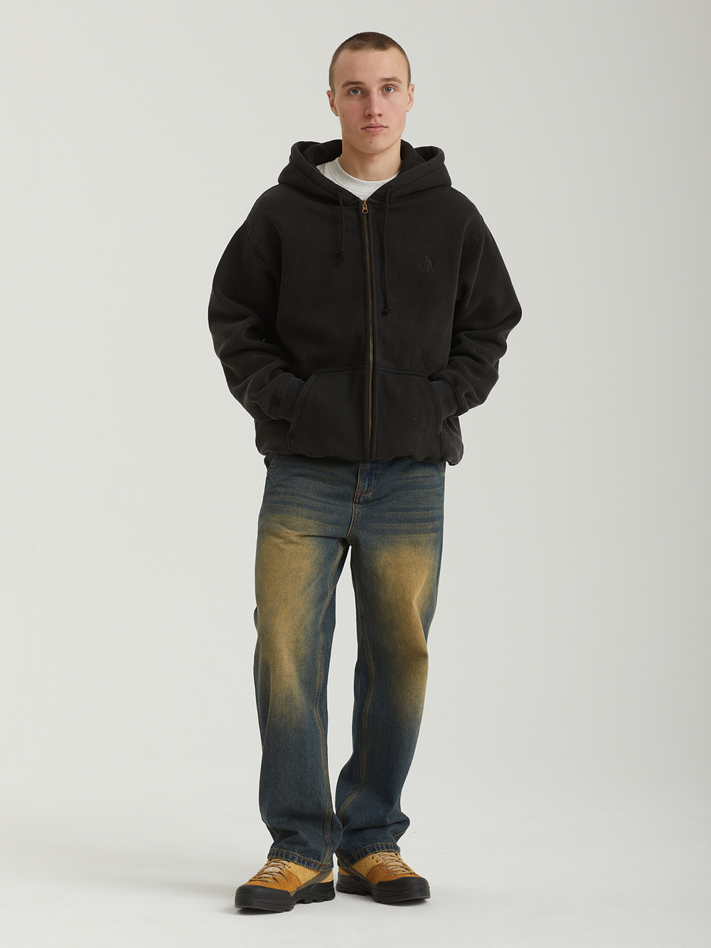 Мужская Толстовка Solid Workers Zip R46
