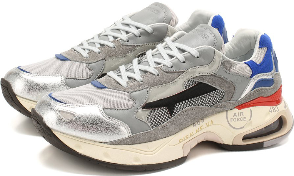 Premiata Sharky 043 Серебристые с синим