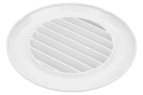 Решетка пластмассовая круглая без фланца (145х145х10 мм) Эвент ПКР 145