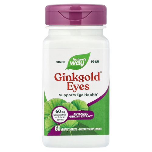 Nature's Way, Ginkgold® Eyes, 60 веганских таблеток