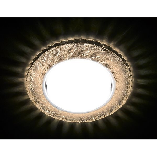 Встраиваемый точечный светильник со светодиодной лентой G303 KF/WH хром/кофе GX53+3W(LED WHITE)