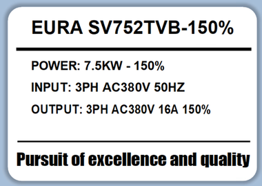 Преобразователь частоты EURA серии S-Vector для насосной станции SV752TVB-150% 16A