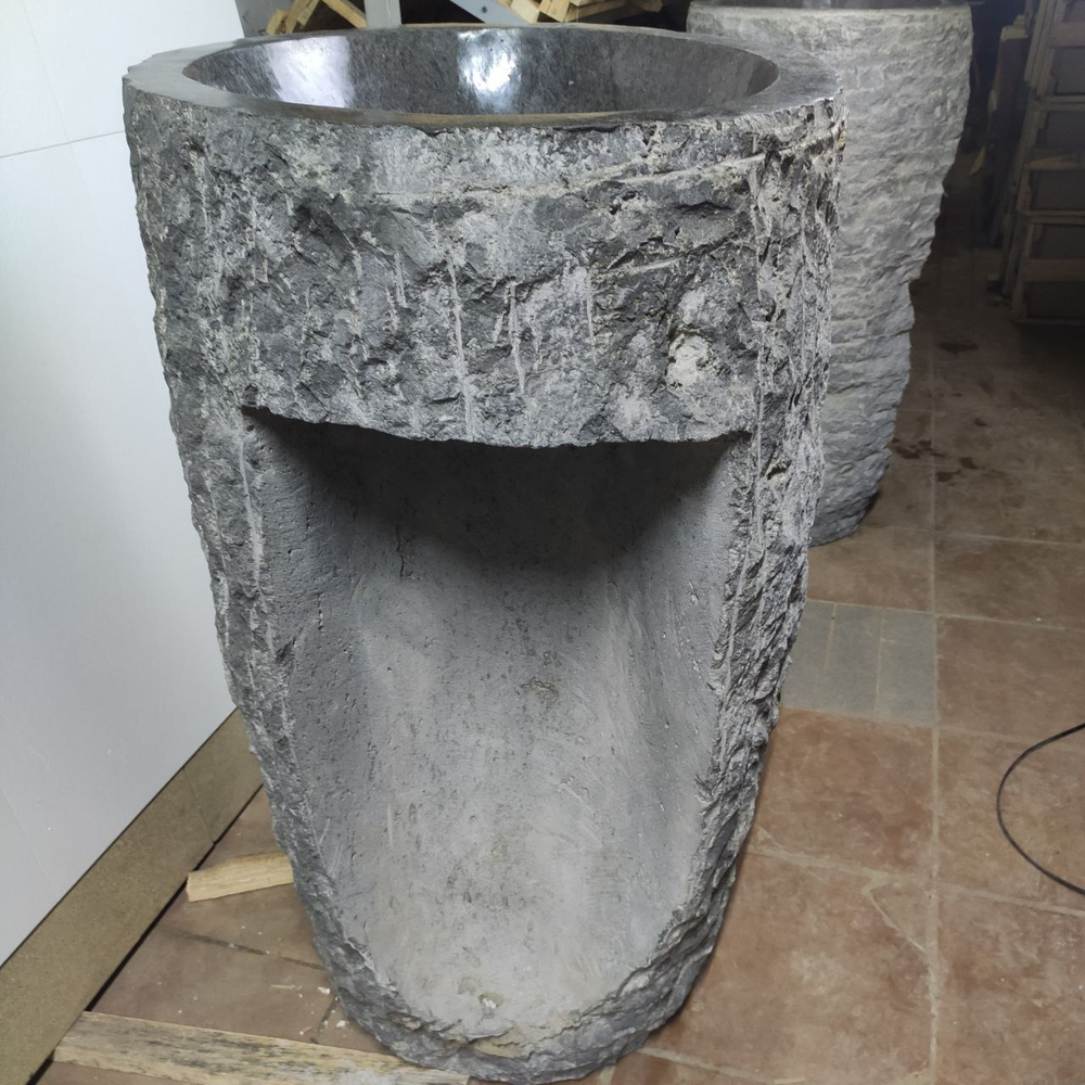 Раковина напольная из мрамора Black  MN-61497 (57*57*90)