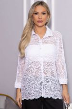 Рубашка кружевная Аристократка (белая) Б14511-10М LT Collection