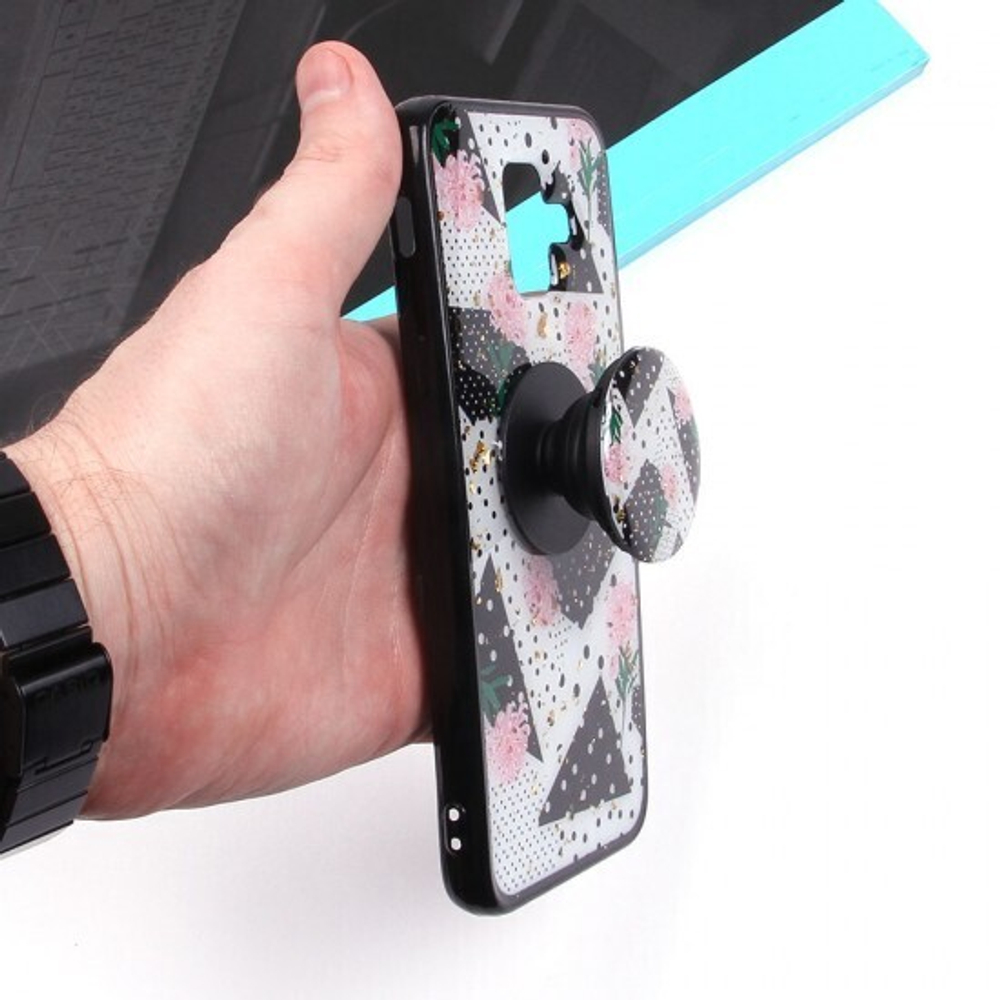 Чехол ТПУ с попсокетом для Samsung Galaxy A6 (2018), 010899