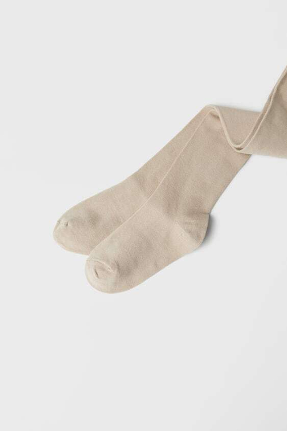 ZARA НАБОР ИЗ ДВУХ ОДНОТОННЫХ КОЛГОТОК, ПЕСОЧНЫЙ