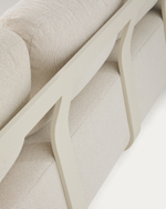 Уличный 3-х местный диван Tamaris из алюминия цвета экрю, 217 см