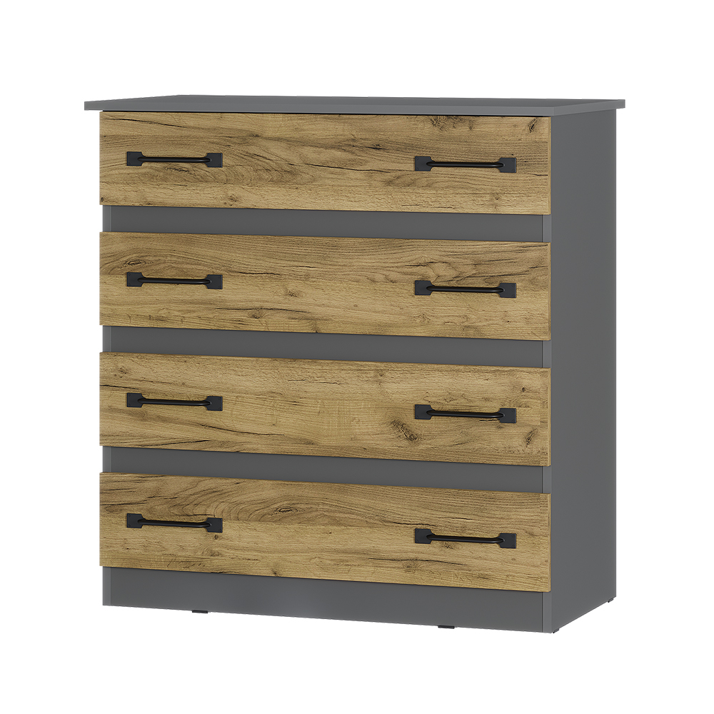 ЛОФТ комод 882х920х460  графит/крафт БТС