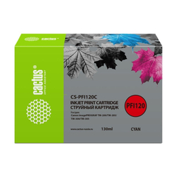 Картридж Картридж струйный Cactus CS-PFI120C голубой (130мл) для Canon imagePROGRAF TM-200 / TM-205 / TM-300 / TM-305