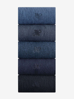 Носки хлопковые для мальчика Next Q61-833, 5 шт., Черный, Синий, Серый