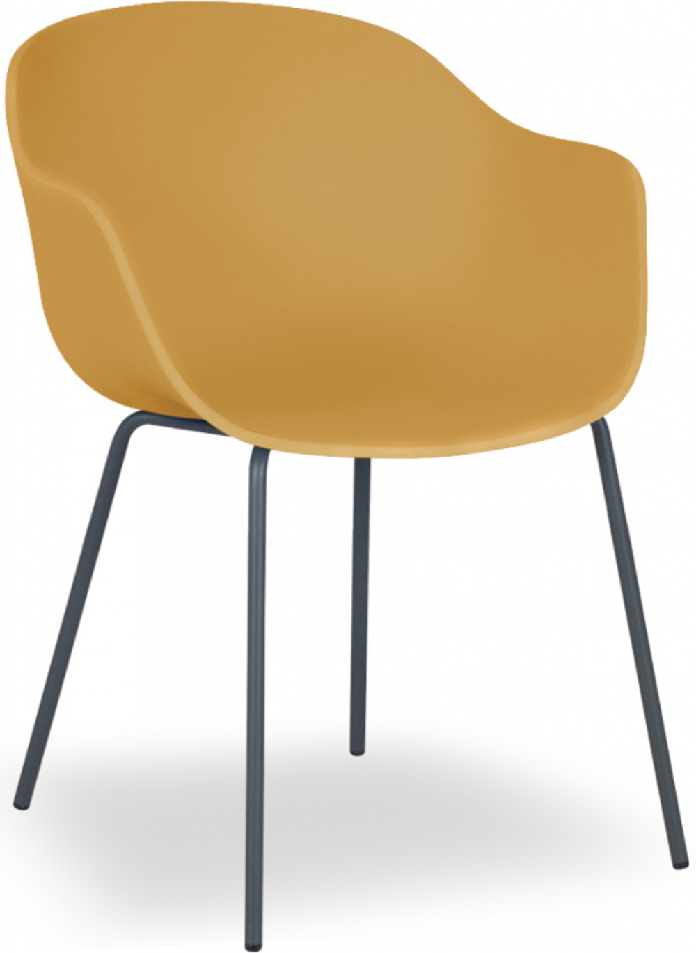 Кресло пластиковое Papatya Globe-K ML, темно-желтый