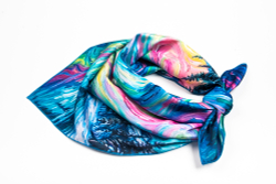 Шейный платок «Северное сияние Ван Гога», 70×70 см