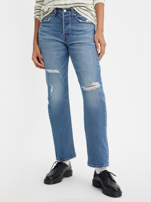 Женские прямые рваные джинсы Levi's Wedgie Straight 34964-0205