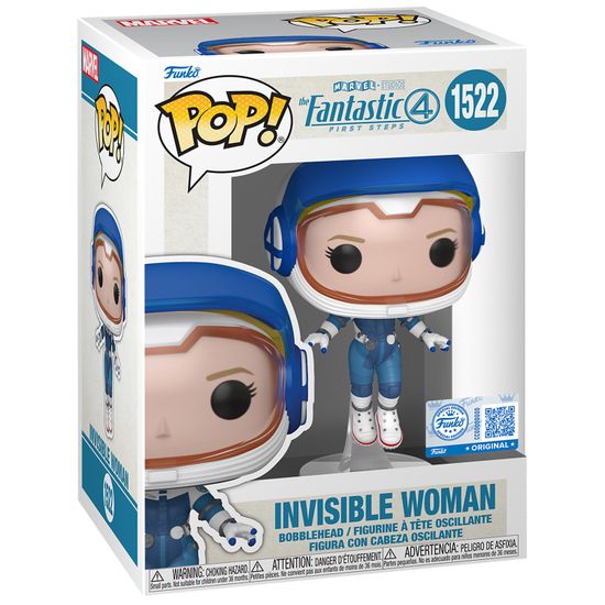 Фигурка Funko POP! Bobble Marvel Fantastic Four FF Invisible Woman (Exc) (1522) 85359 / Фигурка Фанко ПОП! по мотивам фильма "Фантастическая четвёрка: Первые шаги", Сью Сторм