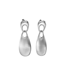 Серьги Dansk Copenhagen, Courage Waterproof, овальные, в форме капли, DNSK26.1-3W2507010 (серебристы
