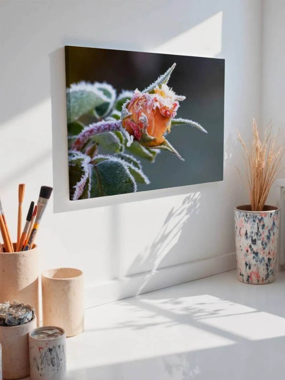 Картина на стену 40 X 50 Роза на морозе